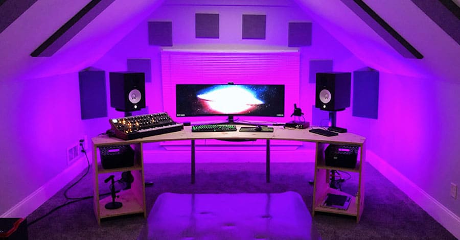 HOW I BUILT MY DREAM DIY  STUDIO!! -   Home studio setup,  Home studio ideas, Home office setup