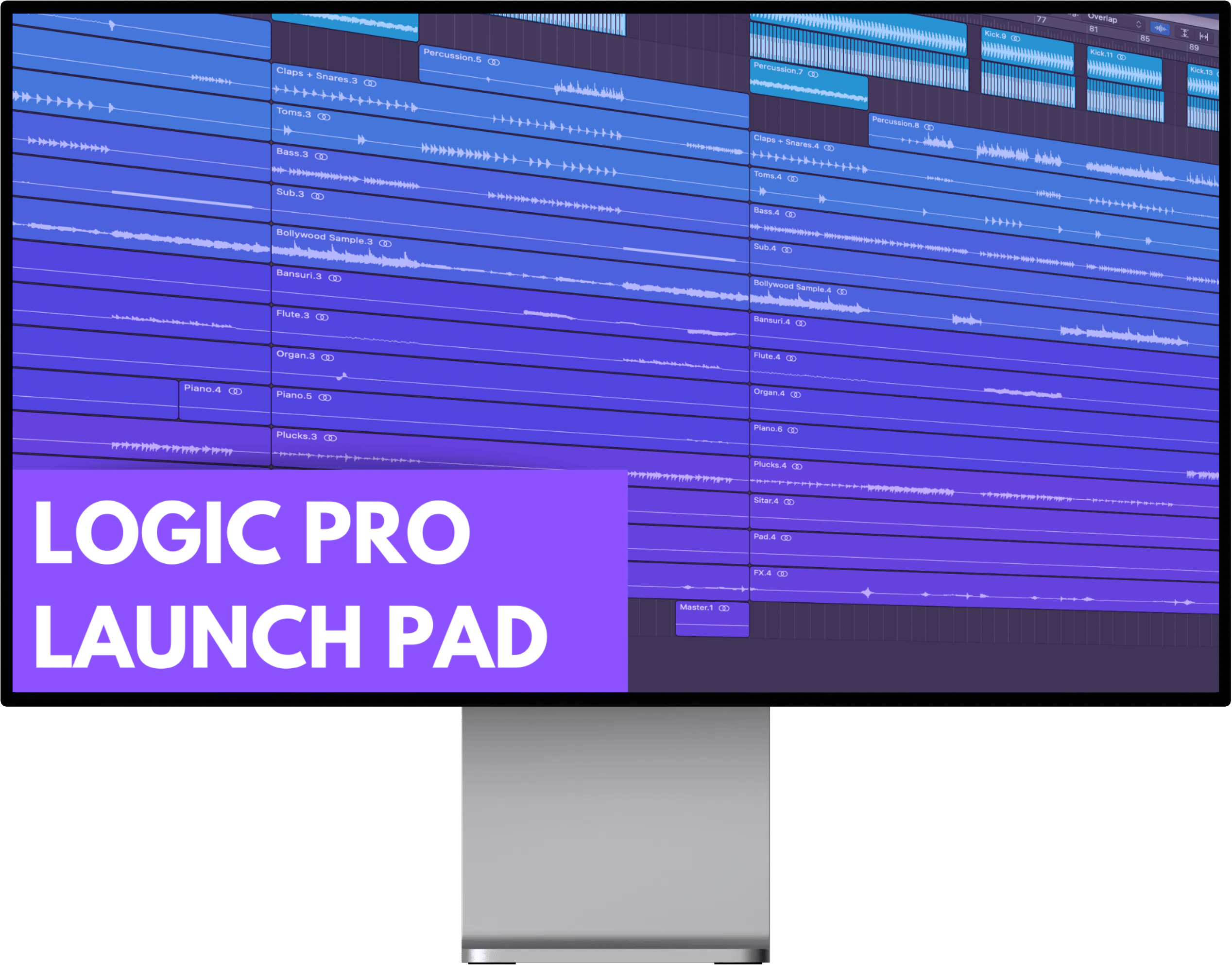 Logic Pro Launch Pad course logo on desktop display