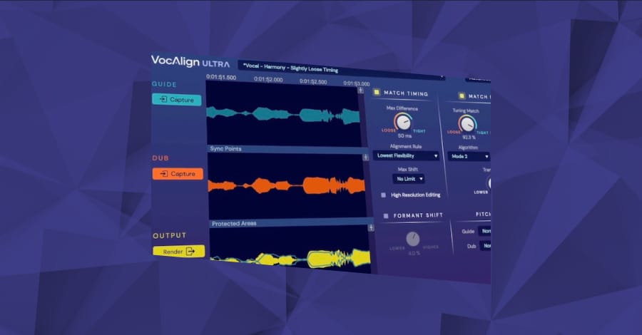 Synchro Arts' VocAlign Ultra plugin interface